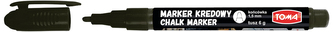 Marker kredowy z klipsem do czarnych tablic końc. 1.5 mm czarny 293-32, Toma