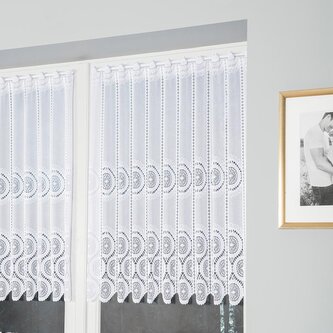 Dekorační metrážová vitrážová záclona  SYLVA bílá výška 90 cm MyBestHome