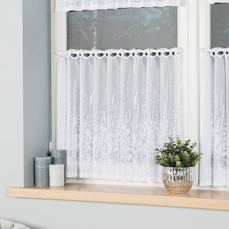 Dekorační metrážová vitrážová záclona NORA bílá výška 70 cm MyBestHome