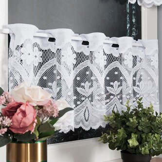 Dekorační metrážová vitrážová záclona IVANA bílá výška 30 cm MyBestHome