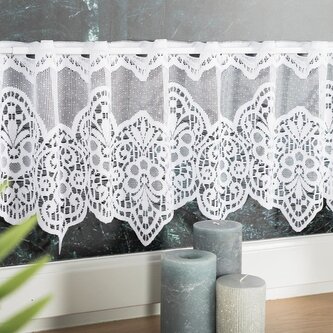Dekorační metrážová vitrážová záclona ANETA bílá výška 30 cm MyBestHome