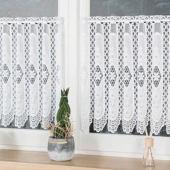 Dekorační metrážová vitrážová záclona IRENA bílá výška 50 cm MyBestHome