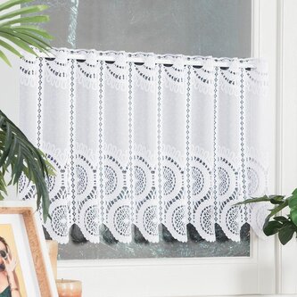 Dekorační metrážová vitrážová záclona SYLVA bílá výška 40 cm MyBestHome