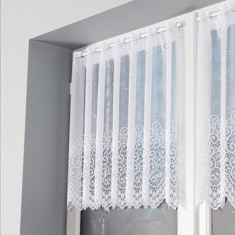 Dekorační metrážová vitrážová záclona  VIOLETTA bílá výška 70 cm MyBestHome