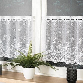 Dekorační metrážová vitrážová záclona KAROLINA bílá výška 45 cm MyBestHome