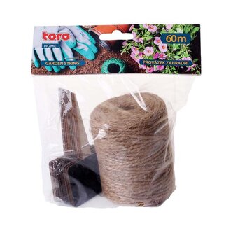 PROVÁZEK ZAHRADNÍ  60M,10KS ŠTÍTKŮ JUTOVÝ PROVAZ