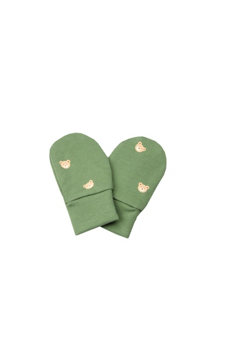 enie baby Novorozenecké rukavičky vel. 50-56 BEAR GREEN