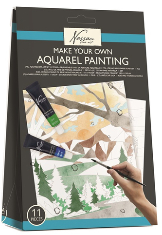 Umělecká sada akvarelových barev - krajina