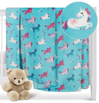 ELLA dětská přikrývka - Jednorožec tyrkysová - 100x150 cm