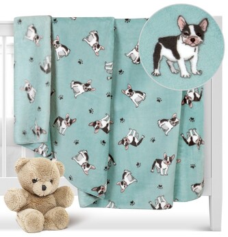 ELLA dětská přikrývka - Buldoček modrá - 100x150 cm