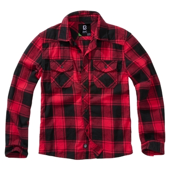 Košile dětská Brandit Kids Checkshirt - červená-černá, 170/176