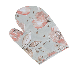 Kuchyňská chňapka - Lilie losos, šedá - 28x18 cm