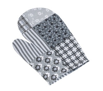 Kuchyňská chňapka - Patchwork šedá - 28x18 cm