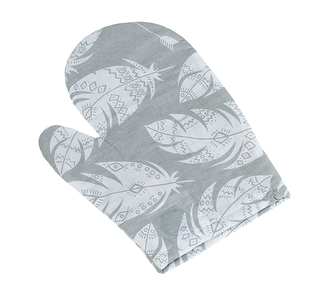 Kuchyňská chňapka - Pírka šedá, bílá - 28x18 cm