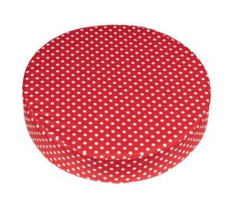 Sedák KULATÝ - Puntík červená, bílá - průměr 40 cm