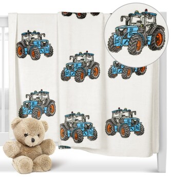 ELLA dětská přikrývka - Traktor modrá - 100x150 cm