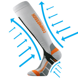 VoXX® podkolenky Signal sv.šedá 39-42 (26-28) 1 pár