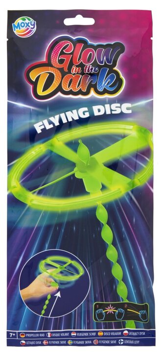 Létací disk svítící ve tmě  - zelený Létací disk svítící ve tmě  - zelený