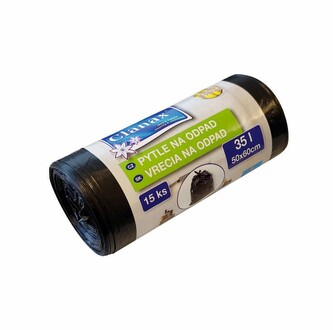 Pytel na odpad 35L 15 ks černé pevné