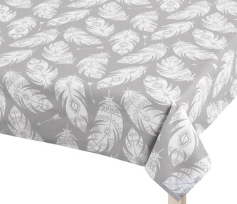 Ubrus ADÉLA - Pírka šedá, bílá - 120x140 cm