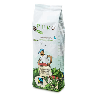 Puro Zrnková káva bez kofeinu Fairtrade 250g