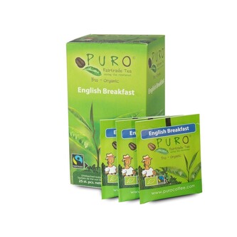 Puro Fairtrade Bio čaj porcovaný Breakfast černý 25x1,5g
