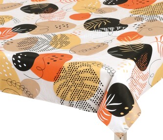 Ubrus ADÉLA - Oblázky oranžová - 120x140 cm