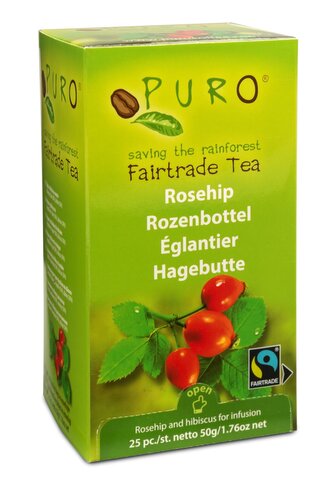 Puro Fairtrade čaj porcovaný šípek ibišek 25x2g