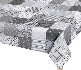 Ubrus ADÉLA - Patchwork šedá - 120x140 cm