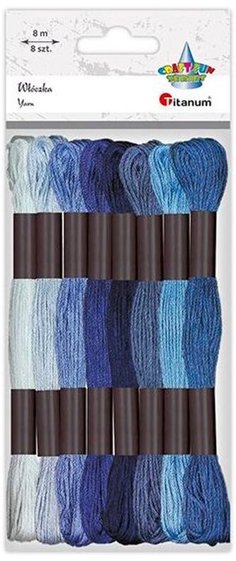 Mulina 8szt x 8m ton niebieska, Craft Fun