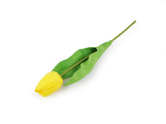 Umělý tulipán - 1 ks - 2 žlutá