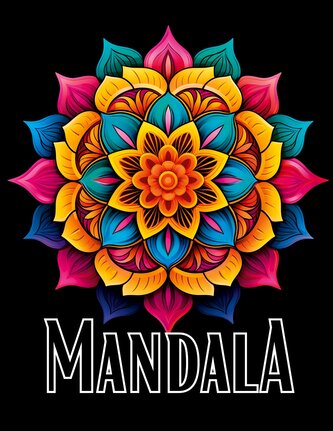 Schwarzes Mandala Malbuch