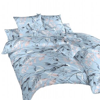 Dadka Povlečení bavlna Milaya modrá 200x200, 2x70x90 cm