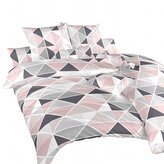 Dadka Povlečení bavlna Pyramidy pudrové 140x240, 70x90 cm