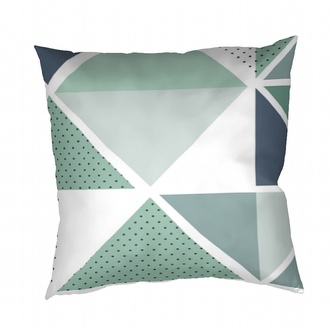Dadka Povlak na polštář bavlna Pyramidy mentol 40x40 cm