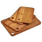 Prkénka na krájení 4 ks, tmavý bambus KESPER 59127