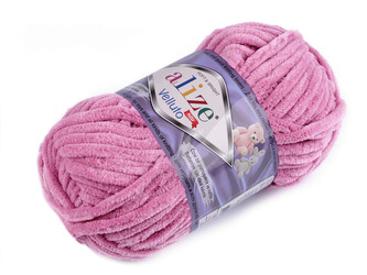 Pletací žinylková příze Alize Velluto 100 g - 1 ks - 4 (98) růžová střední
