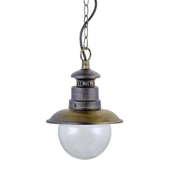 LIMASSOL venkovní závěsné svítidlo 1x E27 40W bez zdroje IP44, zlatá/antická černá