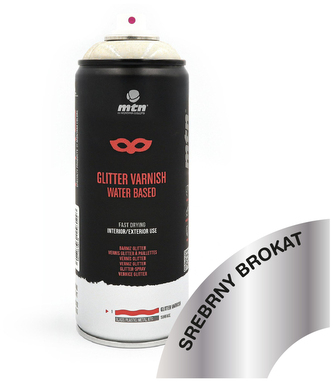 Farba w sprayu 400ml Pro Glitter Varnish Silver, MTN Colors