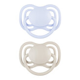 CANPOL 23/225 Smoczek uspokajający silikonowy symetryczny 0-6m Dental Air 2szt. niebieski