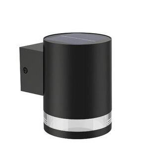 Fyce solární venkovní nástěnné LED svítidlo 1,5W 200lm 2700K IP44, černé