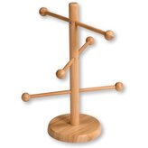 Stojan na preclíky a uzeniny, 37 cm, 6 ramen, bambus KESPER 58615