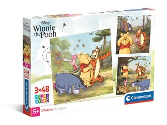 Puzzle 3 x 48 elementów. Super kolor. Winnie The Pooh