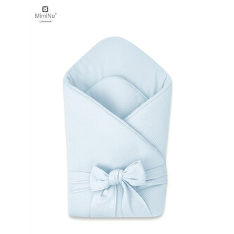 KIECZMERSKI Rożek niemowlęcy wiązany MIMINU SOFT 0-3 m błękit