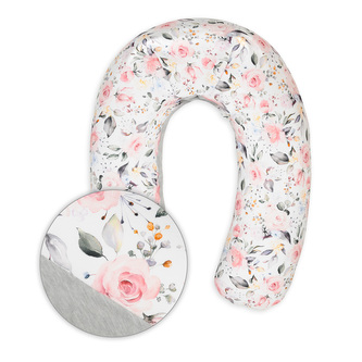 MATEX Poduszka pozycjonująca RELAX z dzianiny bawełnianej dł.190 cm [TB0101_R51]róże z szarym*WYPRZEDAŻ