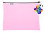 Koperta z suwakiem metalowym. B4 różowa