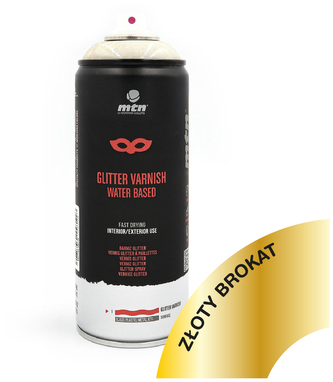 Farba w sprayu 400ml Pro Glitter Varnish Gold, MTN Colors