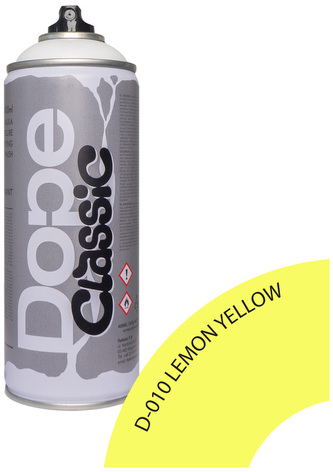 Farba w sprayu 400ml Classic D-010 Lemon Yellow, Dope Cans