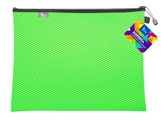 Koperta z suwakiem metalowym. B4 zielona