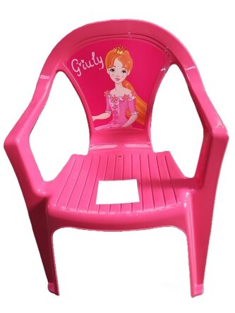 Krzesełko plastikowe różowe
